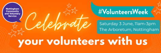 Celebrate your volunteers with us in Volunteers' Week in Nottingham's Arboretum on Saturday 3 June.