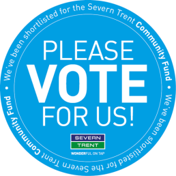 Please vote for us logo - Severn Trent Community Fund