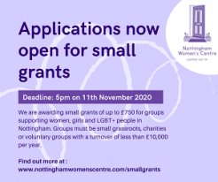 Nottingham Women's Centre Small Grants Fund