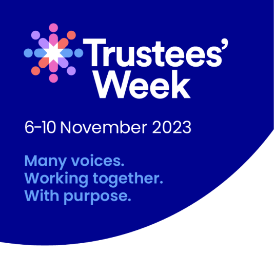Trustees' Week 2023 promotional image. Many voices. Working together. With purpose.