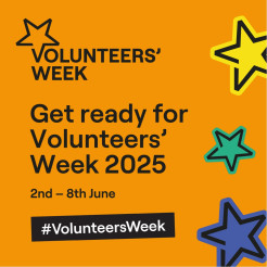 Decorative image asking people to get ready for Volunteers' Week