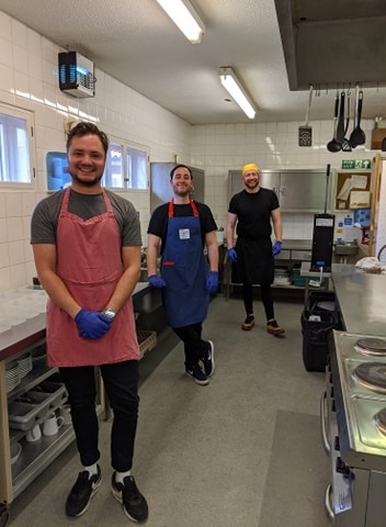 Kitchen volunteers