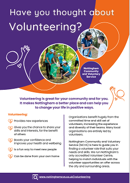 Have you thought about volunteering? flyer